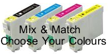 Epson T0540/1/2/3/4/7/8/9 Compatible Mix & Match 4 Pack