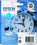 Genuine Epson 27XL Cyan Ink Cartridge - High Capacity - Alarm Clock XL (C13T27124010) for Epson WF-3620DWF