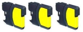 3 x Yellow Compatible with Brother LC985Y